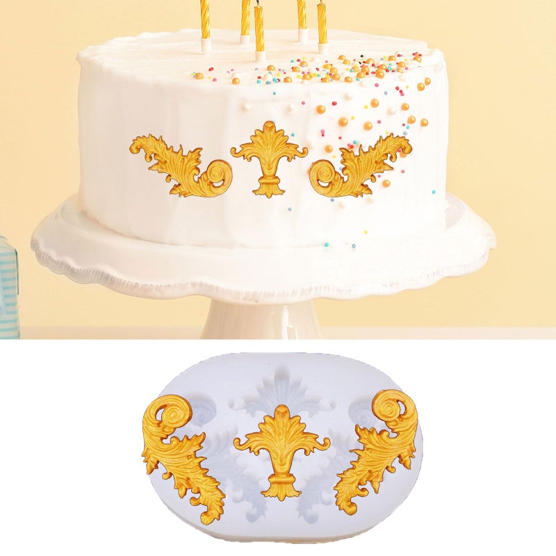 Cake Decorating Mold Set Of 5 Intricate Embossed Designs Premium Oven Safe Easy Release Cleanup Baking Art Molds Color A - Image 3