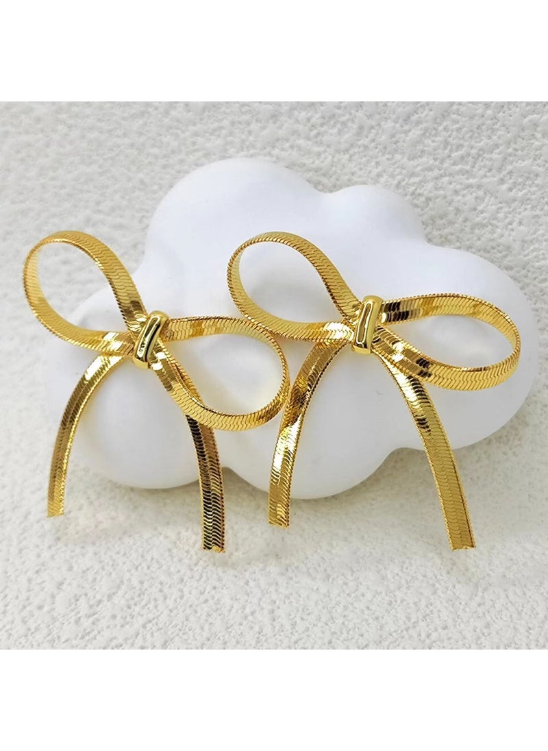 Generic - 14K Gold Plated Tassel Butterfly Earrings S925 Silver Stud Set for Women [A pair] silver-plated short tassel butterfly earrings [copper needle - Image 1