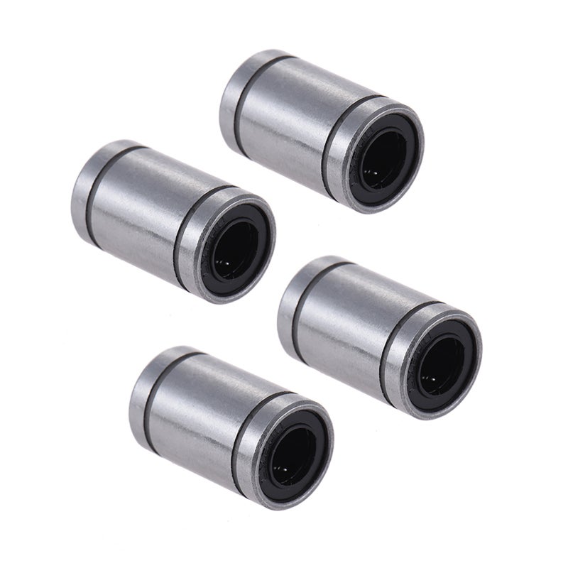 Linear Ball Bearing 4Pcs Steel Rubber Silver - High Efficiency Energy Saving LM8UU Linear Bearing for 3D Printer Device Replacement - Image 1