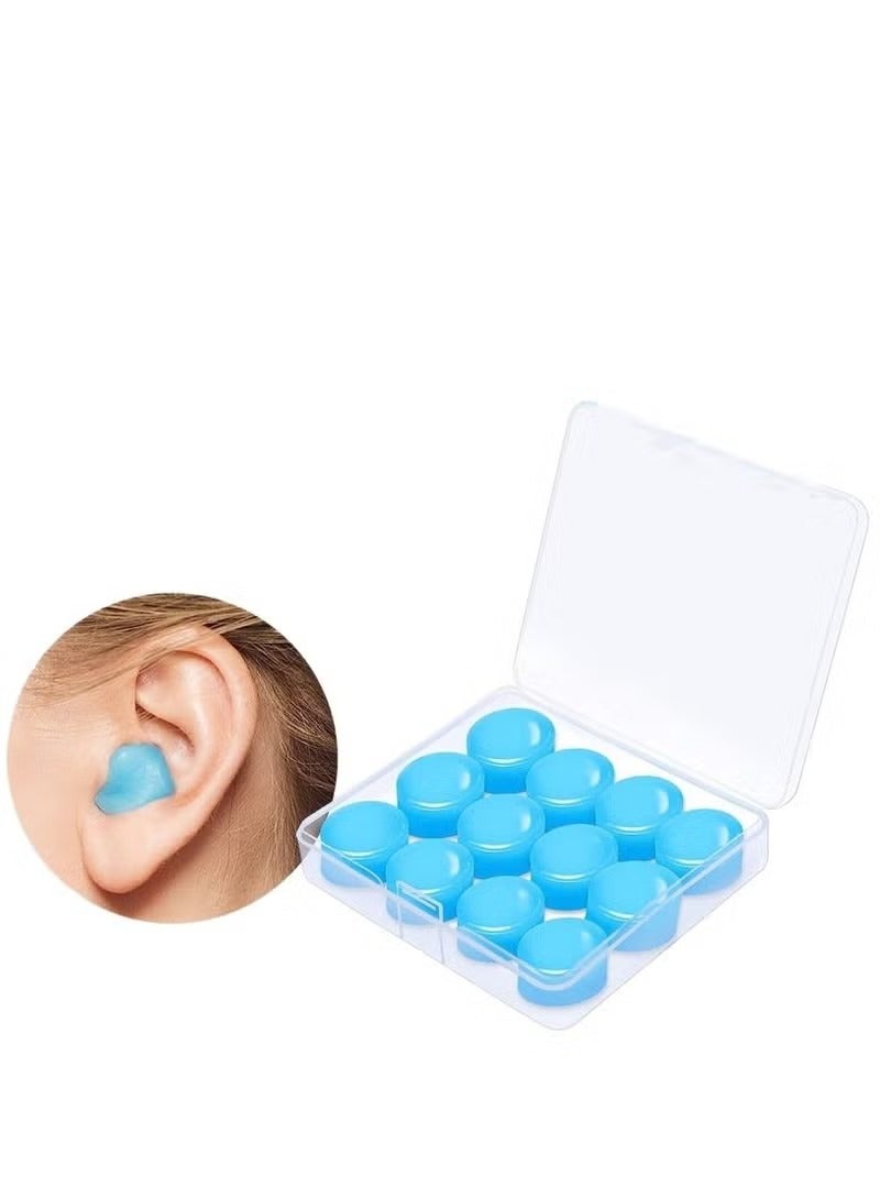 Generic 6 Pairs of Noise Cancelling Earplugs for Sleeping Soft Reusable Moldable Silicone Ear Plugs for Swimming Snoring Travel  - Image 1