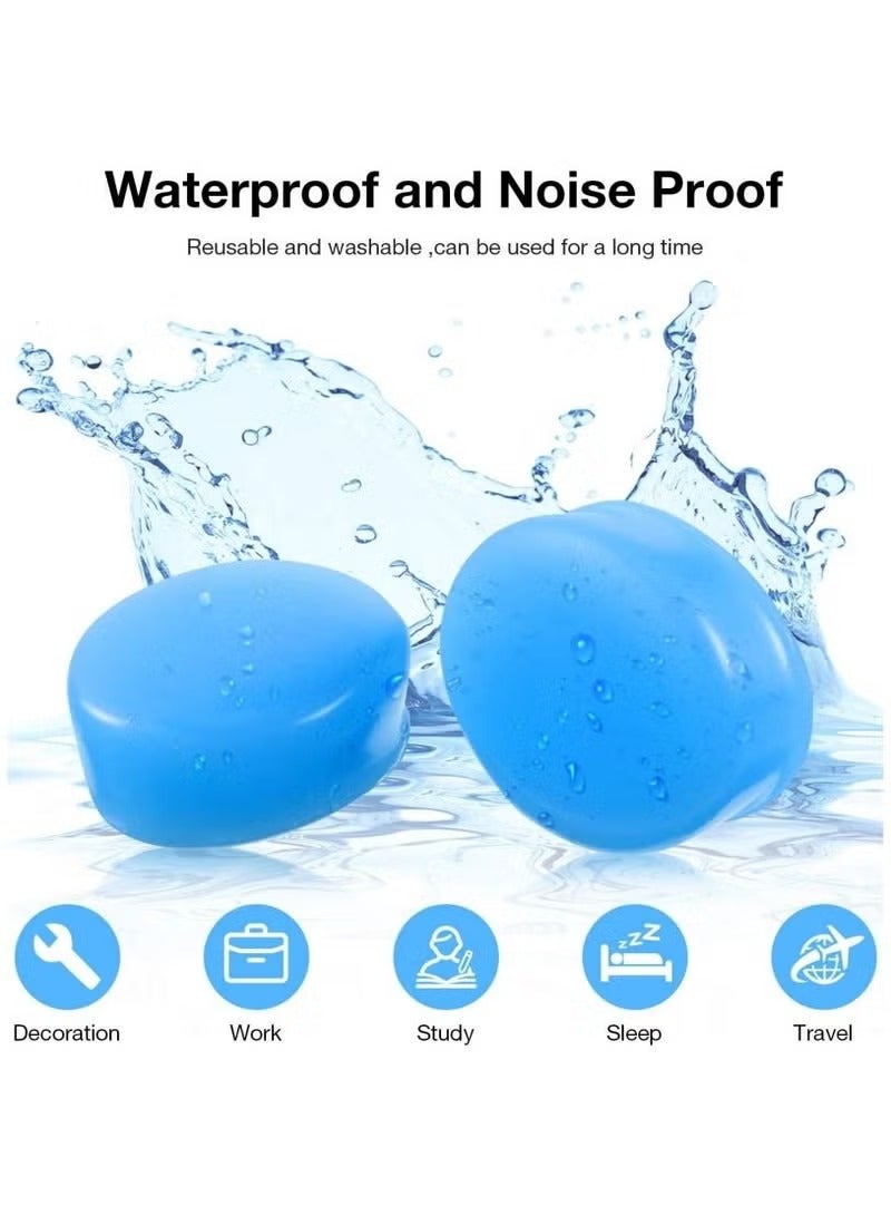 Generic 6 Pairs of Noise Cancelling Earplugs for Sleeping Soft Reusable Moldable Silicone Ear Plugs for Swimming Snoring Travel  - Image 5