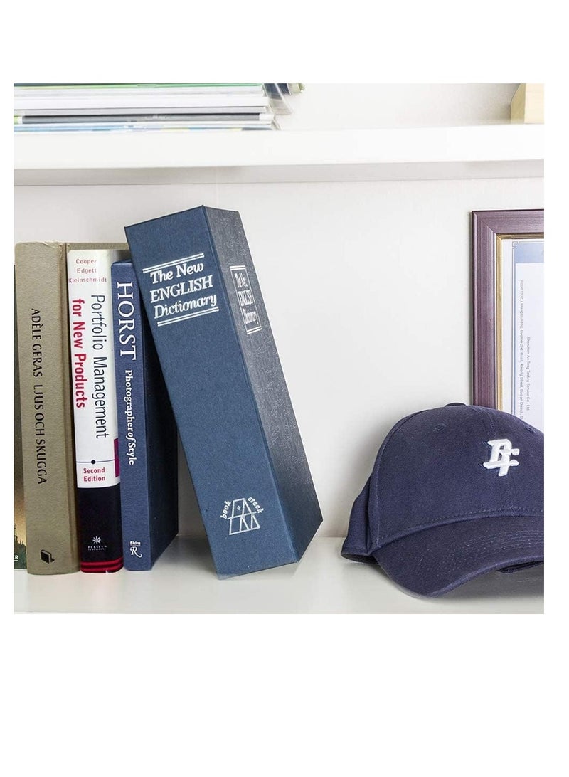 FengSVMA Diversion Book Safe with Combination Lock, Large Safe Secret Hidden Metal Lock Box,Money Hiding Box,Collection Box,9.5" x 6.2" x 2 .2" Large (Blue) - Image 4