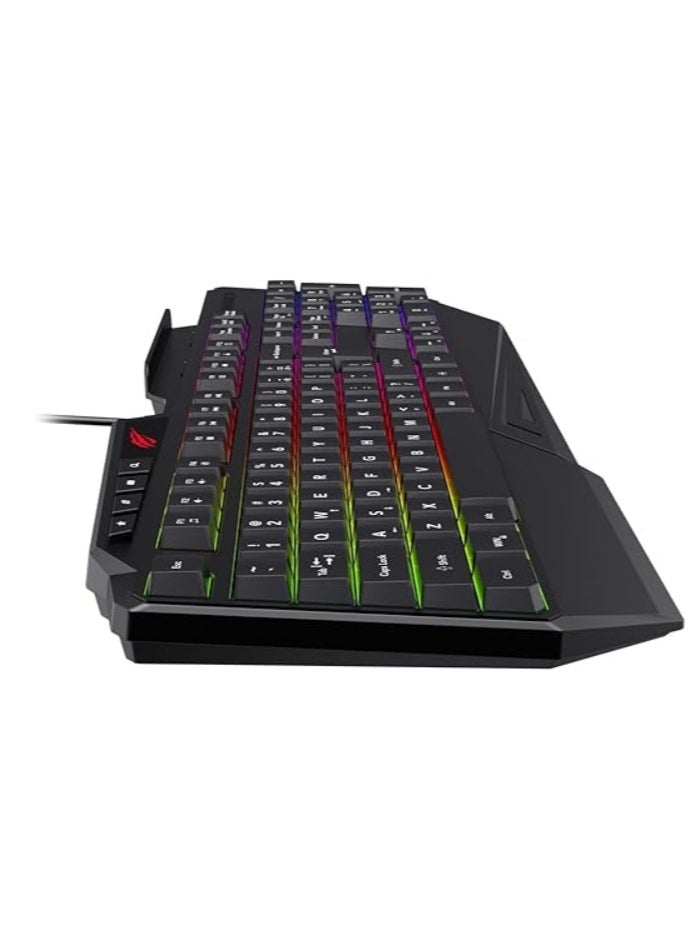 havit HAVIT KB488L Computer Keyboard 104 Keys with Rainbow Backlit & Wrist Rest (Arabic+English)  - Image 5