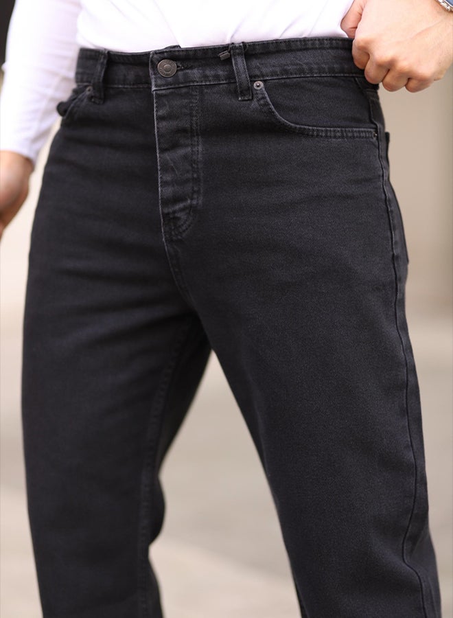 trendyol Black Men's Baggy Fit Jeans Trousers TMNAW24JE00027 - Image 4