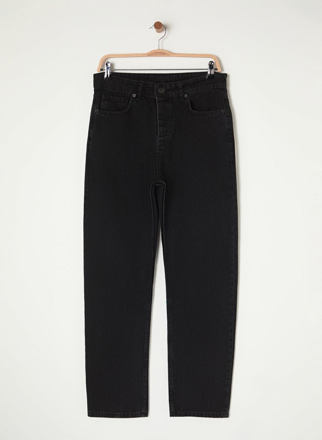 trendyol Black Men's Baggy Fit Jeans Trousers TMNAW24JE00027 - Image 5