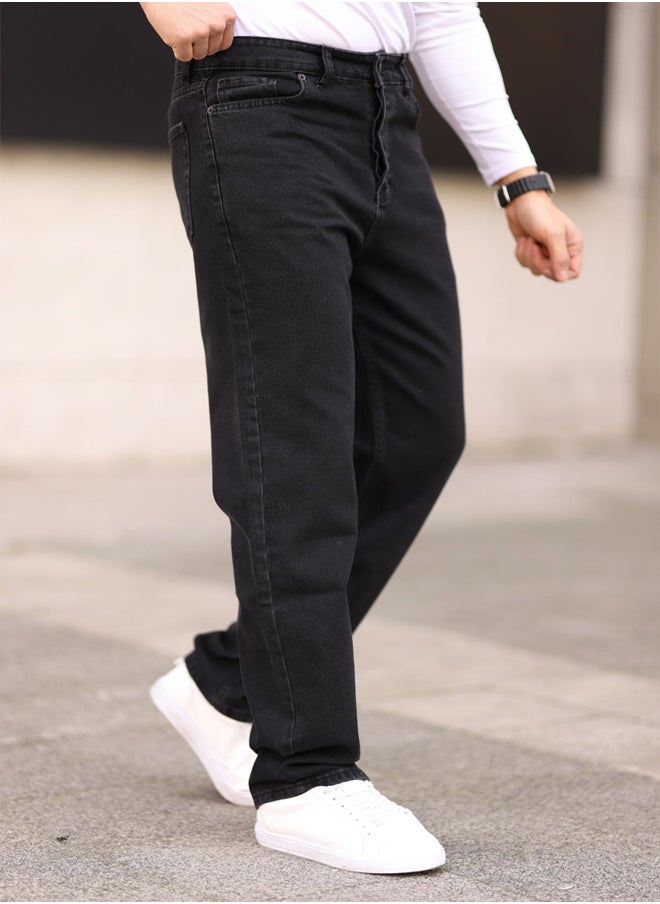 trendyol Black Men's Baggy Fit Jeans Trousers TMNAW24JE00027  - Image 1