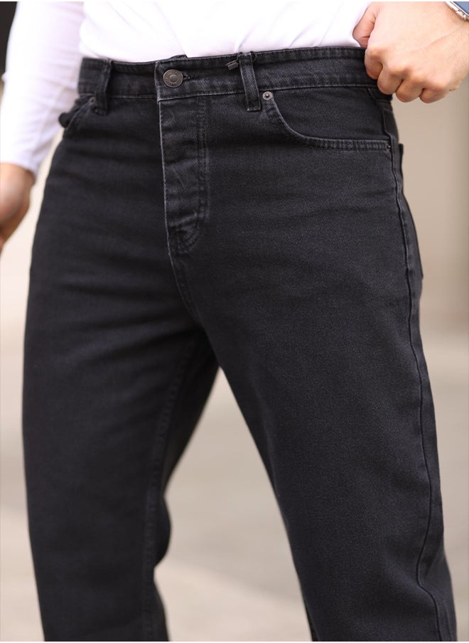 trendyol Black Men's Baggy Fit Jeans Trousers TMNAW24JE00027  - Image 4