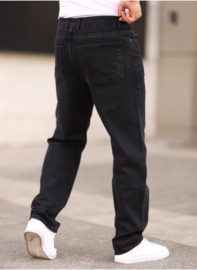 trendyol Black Men's Baggy Fit Jeans Trousers TMNAW24JE00027  - Image 5