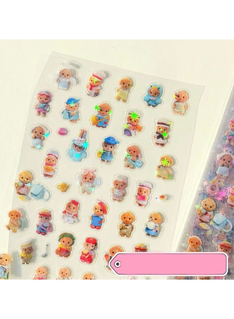 Sylvanian Families 8pcs Cute Sylvanian Mini Cartoon Waterproof Cute Stickers - Image 2
