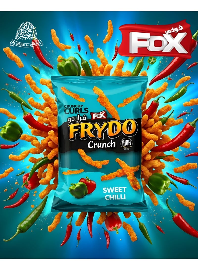Fox Frydo Crunchy Curls Sweet Chilli Flavored Corn Snacks 62g - Image 3