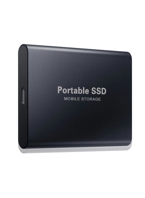 2TB Portable External Hard Drive, Mini SSD Hard Drives,Solid State External Drives,Computer Backup Drive,USB 3.1 to Type-C Support Data Storage Transfer for Windows XP PC Laptop and Mac(Black)