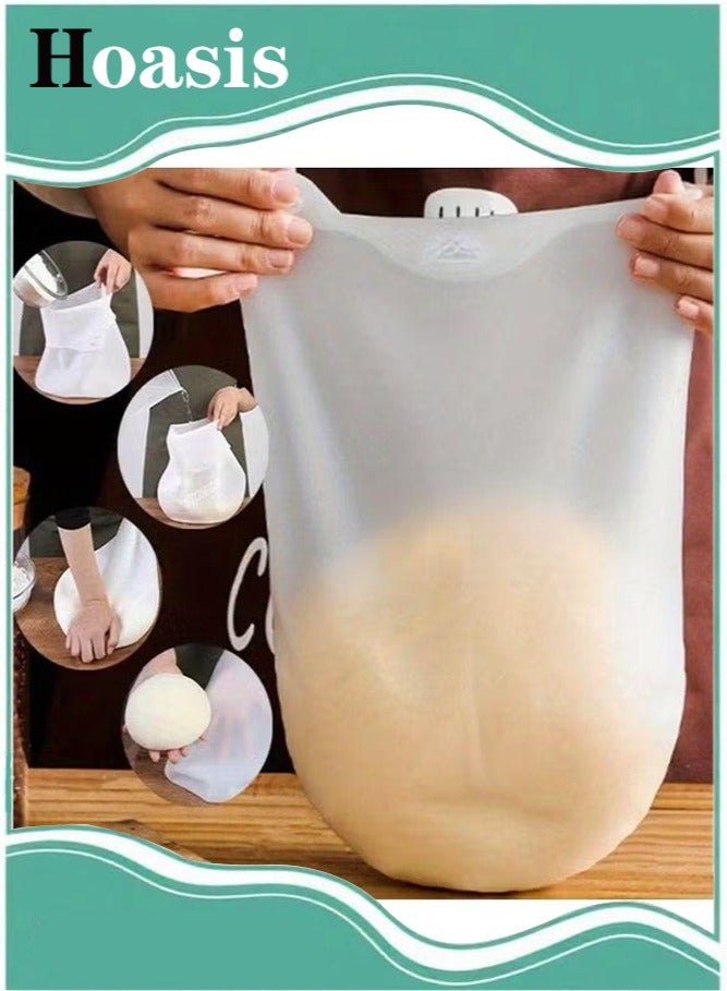 Hoasis 1pc Versatile Silicone Dough Kneading Bag for Bread, Pastry, and Pizza - Flour Mixer Bag for Easy Mixing - Kitchen Tool and Accessory for Effortless Baking ,31cm*21cm - Image 1