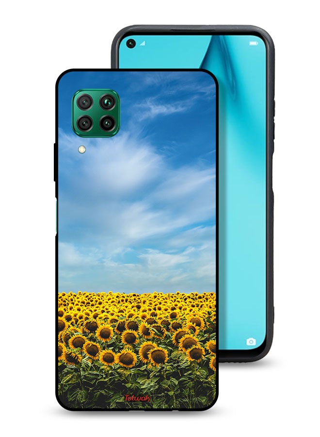 Tolwak Huawei P40 lite 4G Protective Case Cover Sunflowers Under The Sky - Image 1