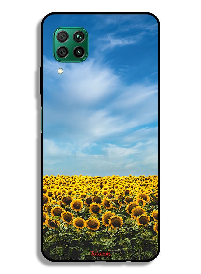 Tolwak Huawei P40 lite 4G Protective Case Cover Sunflowers Under The Sky - Image 2