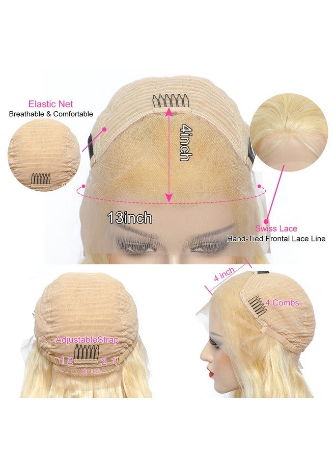 Myecool 30 Inch 613 Lace Front Wig Human Hair 13x4 Straight 613 HD Lace Frontal Wig Human Hair Pre Plucked Bleached Knots for Women(30Inch, Blonde) - Image 3