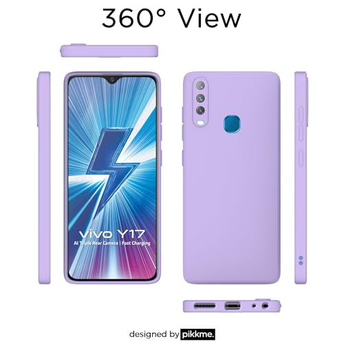 Pikkme Vivo Y12 / Y15 / Y17 / U10 Back Cover Soft Matte Liquid Silicone TPU | Camera Protection | Shockproof Slim Back Case for Vivo Y12 / Y15 / Y17 / U10 (Purple) - Image 3