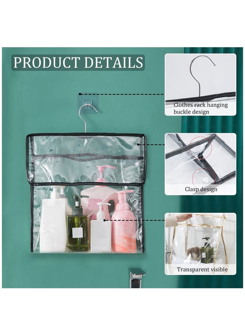 KASTWAVE Clear Wash Bag for Toiletries with Mobile Pocket, Hanging Toiletry Bag, Clear Bathroom Shower Bag, Travel Organizer for Bath Towels, Cosmetic 2PCS - Image 4