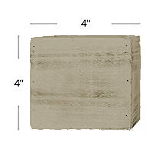 Accent Decor 4" Square Rustic Wood Planters with Plastic Liner - Set of 2 - Image 3
