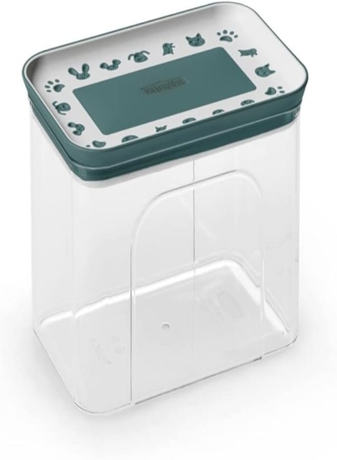 Stefanplast Rectangular airtight jar 1,2 lt white/English green 98541