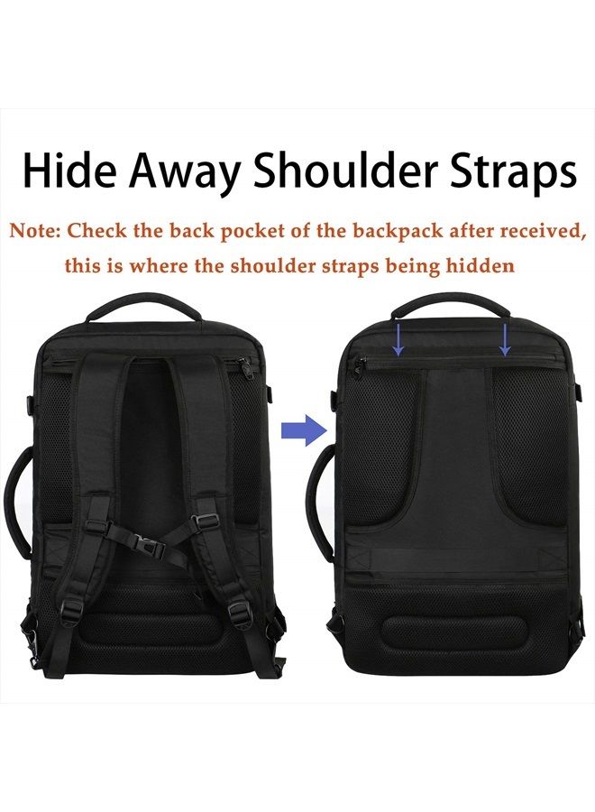 MATEIN Carry on Backpack, Extra Large Travel Backpack Expandable Airplane Approved Weekender Bag for Men and Women, Water Resistant Lightweight Daypack for Flight 40L, Black - Image 3