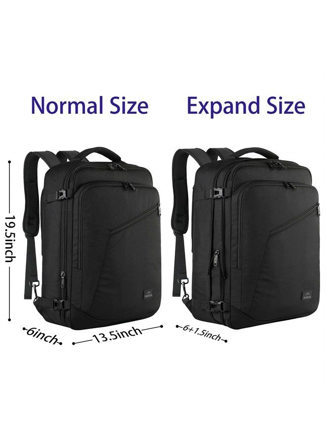 MATEIN Carry on Backpack, Extra Large Travel Backpack Expandable Airplane Approved Weekender Bag for Men and Women, Water Resistant Lightweight Daypack for Flight 40L, Black - Image 2