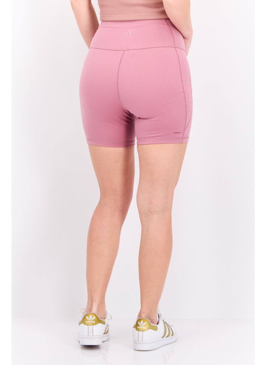 Adidas Women Sportswear Fit Training Shorts, Mauve  - Image 2