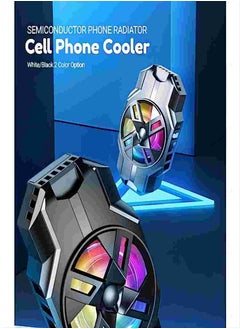 General Cell Phone Cooler, Rechargeable Semiconductor Mobile Phone Radiator, Portable Fast Cooling Fan for 2.7 to 3.5in Wide Smartphone for Gaming Video Streaming Driving  - Image 2
