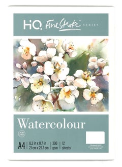 HQ A4 Size Finestroke Watercolour Painting Pad 12 Sheets 300gsm Thickness  - Image 1
