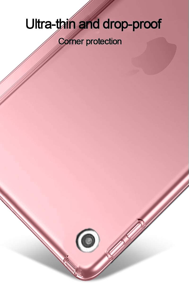Robustrion Smart Trifold Hard Back Flip Stand Case Cover for iPad 9.7 inch 2018/2017 5th 6th Generation Model A1822 A1823 A1893 A1954 - Rose Gold - Image 5