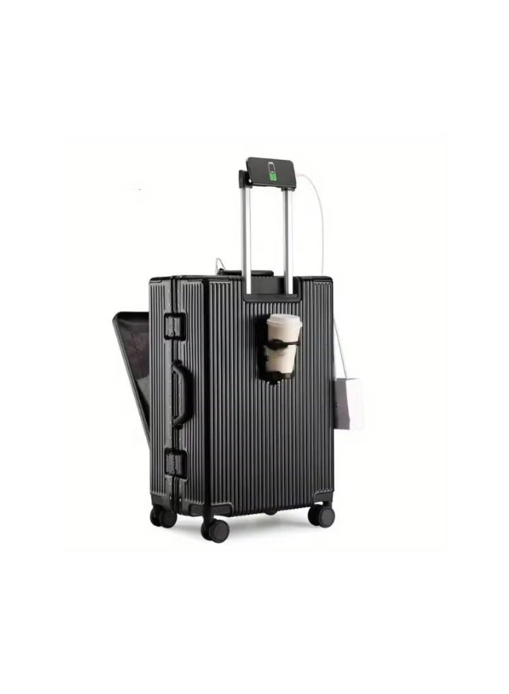 الازدهار شنط سفر فاخرة للأعمال - حقيبة أمتعة 20 بوصة محمولة - عجلات دوارة صامتة 360 درجة - قفل رقمي لمفتش TSA - فتح جانبي - Image 1