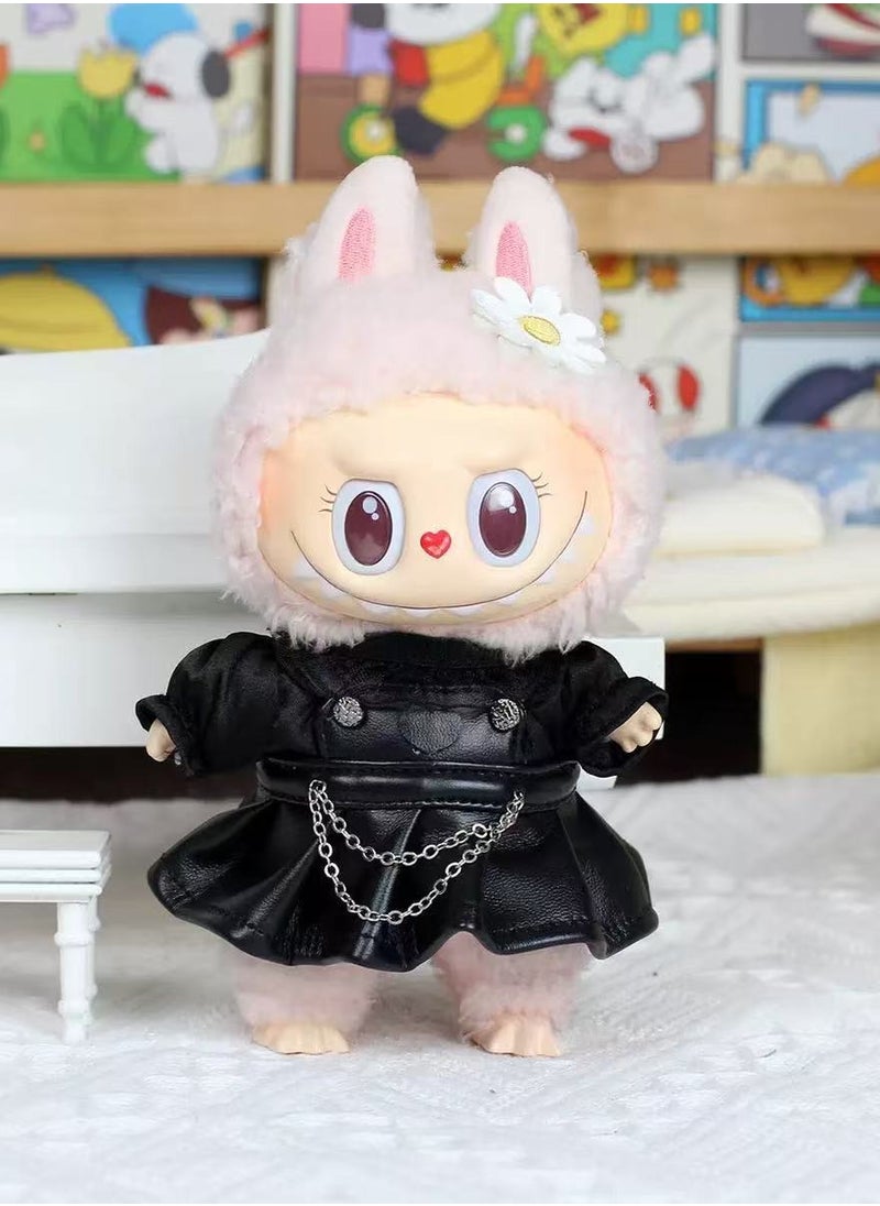 LABUBU Labubu Doll Clothing Set, suitable for hanging plush dolls up to 17cm, interchangeable clothing for first, second, and third generation vinyl collectible dolls, durable and stylish accessories, suitable for creative games 