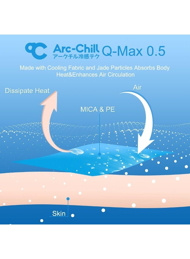 LUXEAR Cooling Pillow Cases, 2 Pack Ultra Cool Pillow Cases with Q-max 0.55 Arc-Chill Cooling Fiber for Hair Skin Hot Sleeper, Fit Standard & Queen Size Pillows - White  - Image 2