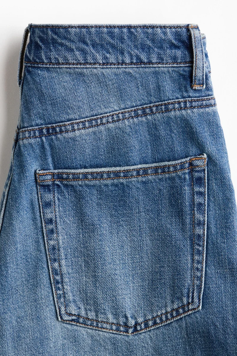 H&M  Belted denim Bermuda shorts for Women | Best Price UAE