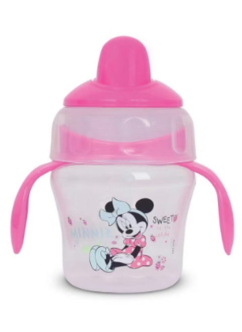 Minnie Mouse Sippers For Babies And Toddlers With Straw Spill Proof Straw, Soft Duckbill Spout, Cup With Removable Handle