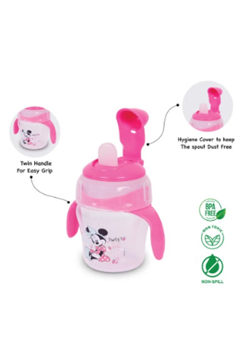 Disney - Minnie Mouse Sippers For Babies And Toddlers With Straw Spill Proof Straw, Soft Duckbill Spout, Cup With Removable Handle - Image 1