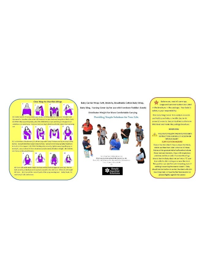 Simply Essential Solutions حمالة أطفال ناعمة، مرنة، قطنية، حمالة أطفال، غطاء للرضاعة للاستخدام مع حديثي الولادة حتى toddlers: توزع الوزن بالتساوي لراحة أكبر أثناء الحمل (أزرق ملكي) - Image 5