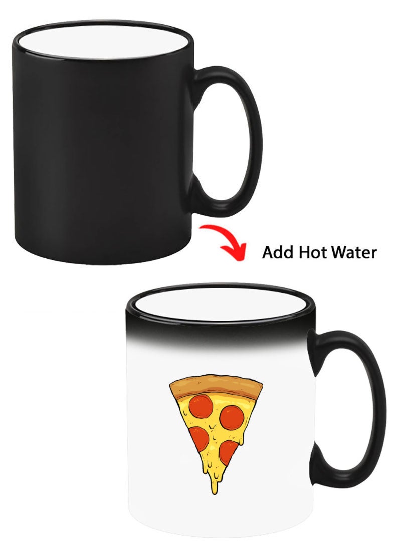 Theodor Color Changing Heat Sensitive Ceramic Mug, Image Revealed When HOT Liquid is Added! Pizza (2) - Image 1