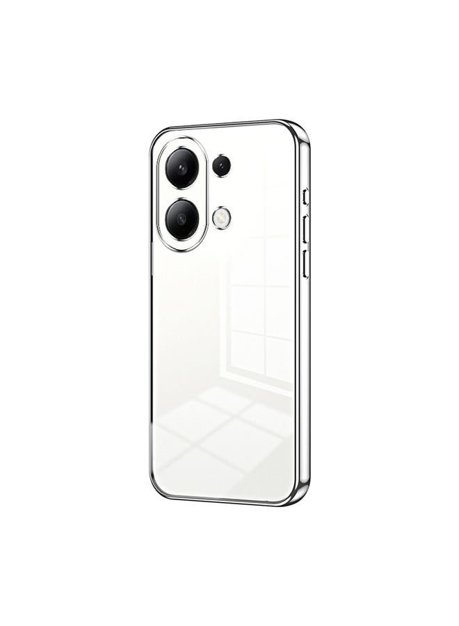 The Bros Case For Xiaomi Redmi Note 13 4G Transparent Plating Fine Hole Phone Case