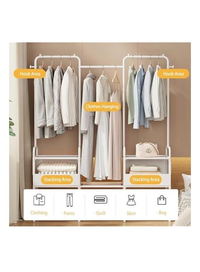 MIXDE Clothes Rack, Clothing Rack with Storage Bag, Garment Rack, Non-woven Shelves for Shoes, Clothes Rack for Bedroom, Hallway, Entryway  - Image 4