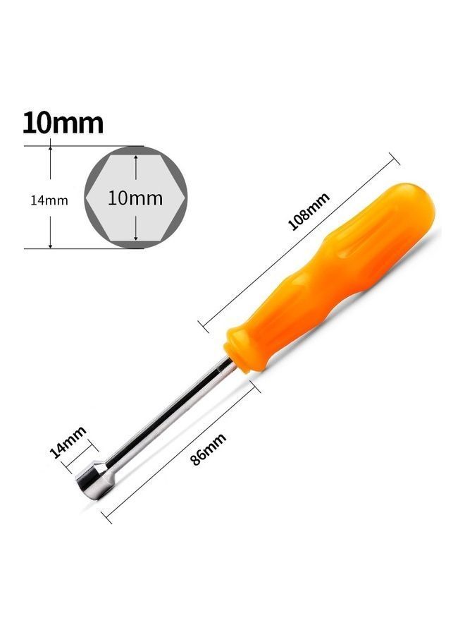 NIBEMINENT 4-Piece Hexagon Socket Manual Wrench Screw Orange/Silver 