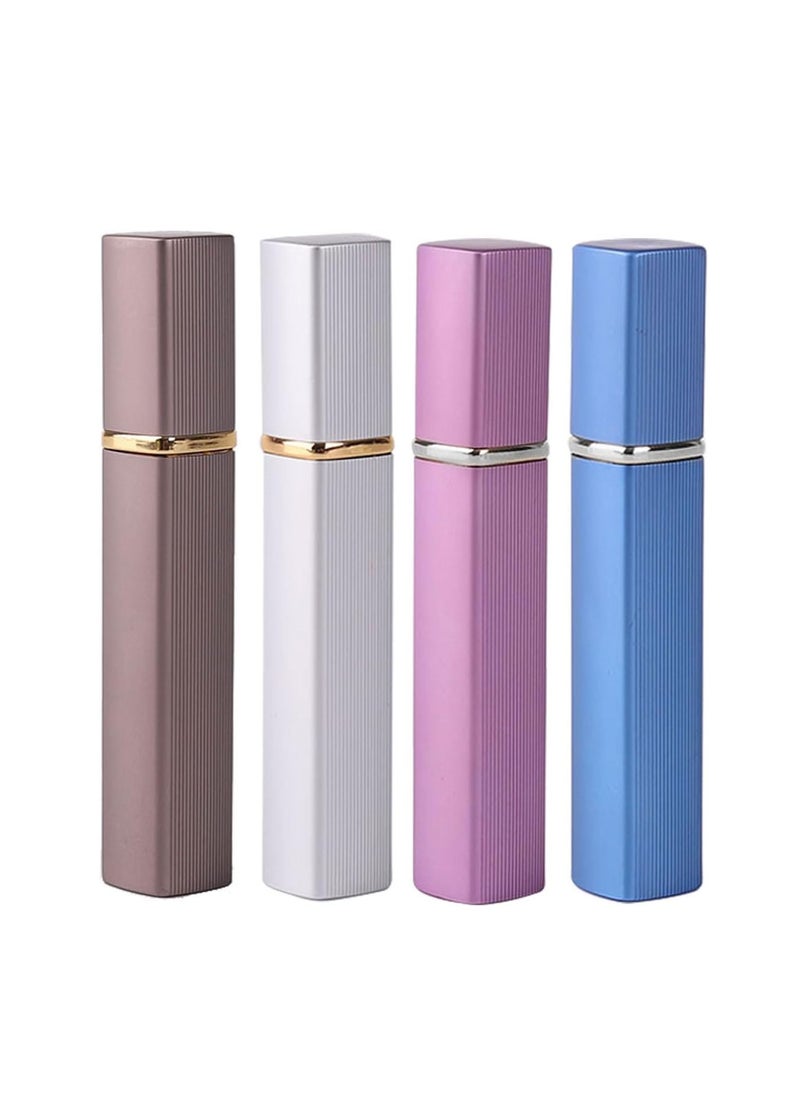 ECVV ﻿ECVV 4-Pack Mini Refillable Perfume Atomizer Bottles: Portable Spray Containers for Travel & Outings, 10ml Capacity, Multicolor Perfume Spray Dispense Case  - Image 1