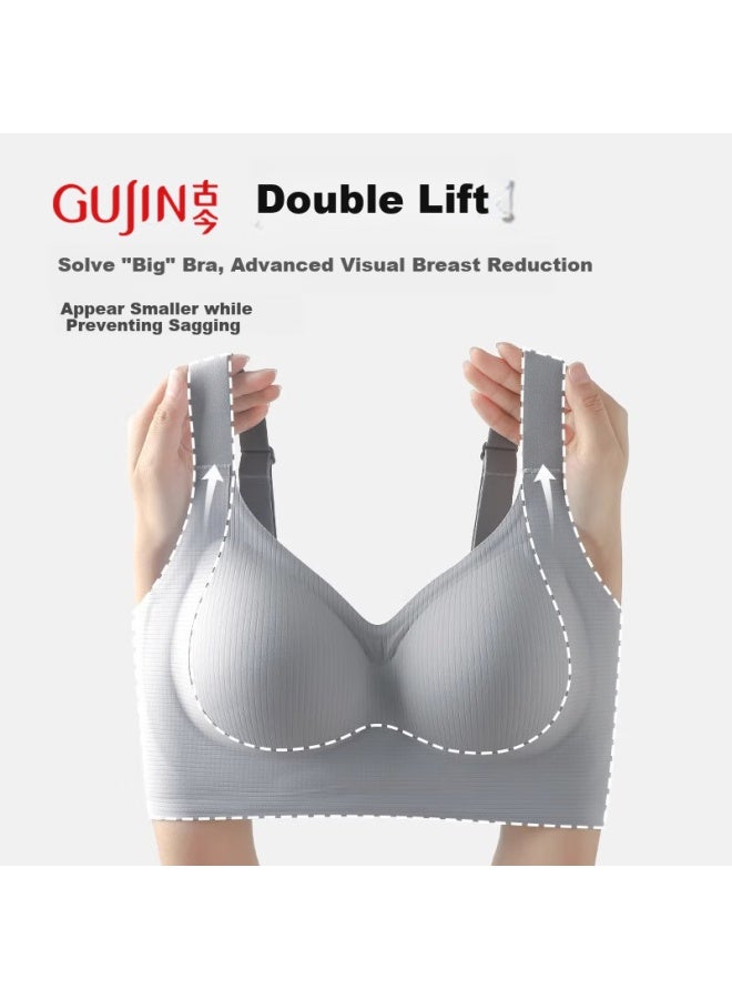 Gujin New Anti-gravity Sports Bra For Women With Small Chest, Push-up, Side Breast Support, Anti-sagging, Seamless Lifting Bra - Image 4