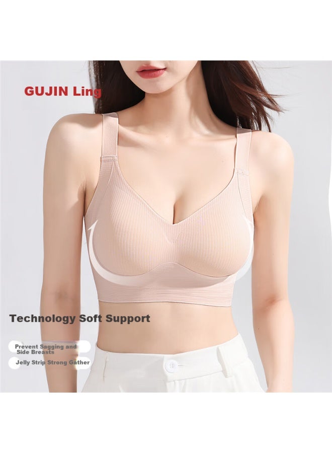 Gujin New Anti-gravity Sports Bra For Women With Small Chest, Push-up, Side Breast Support, Anti-sagging, Seamless Lifting Bra - Image 2