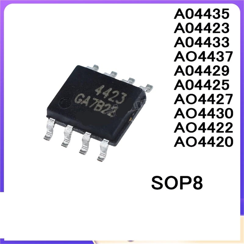 AO4437 شرائح SOP8 20 قطعة مجموعة تتضمن نماذج متعددة - Image 3