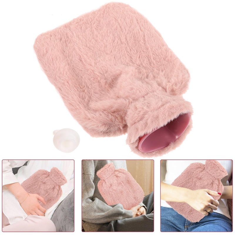 Soft Plush PVC Hot Water Bottle 1000ml for Pain Relief Cold Therapy Hand Warmer Travel Home - Image 5