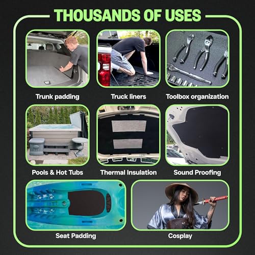 Xcel لفائف رغوة البحر XCEL مع لاصق ذاتي (أسود، 60" × 8" × 1/4" (عبوة 2)) - Image 4