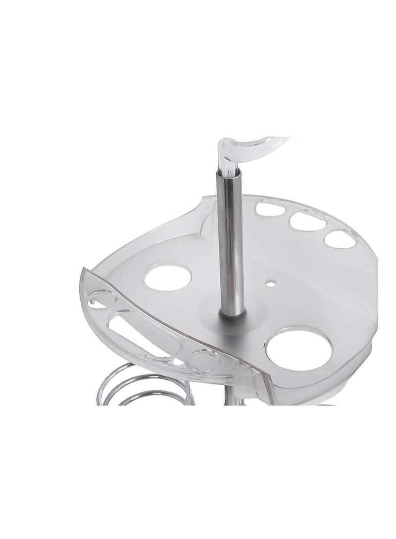 HK Blow Dryer Stand with Plate, 3 Spiral Holders, and Steel Base - Image 2