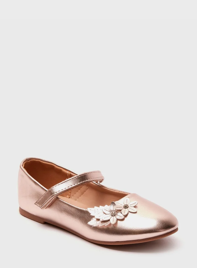 shoexpress Kids Flower Detail Ballerinas