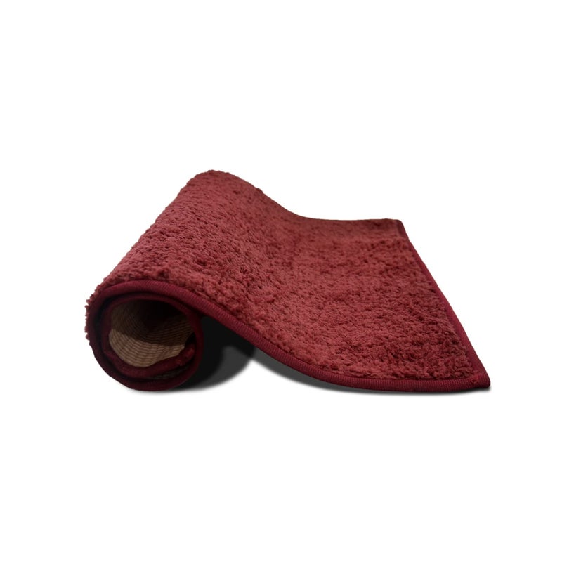 Divine Casa Divine Casa Microfiber Door Mat for IndoorOutdoor Non Slip Rubber Entrance Rug Dirt Trapper Mats Shoes Scraper for Entry Patio Porch 40cmx60cm Set of 2 Maroon - Image 4