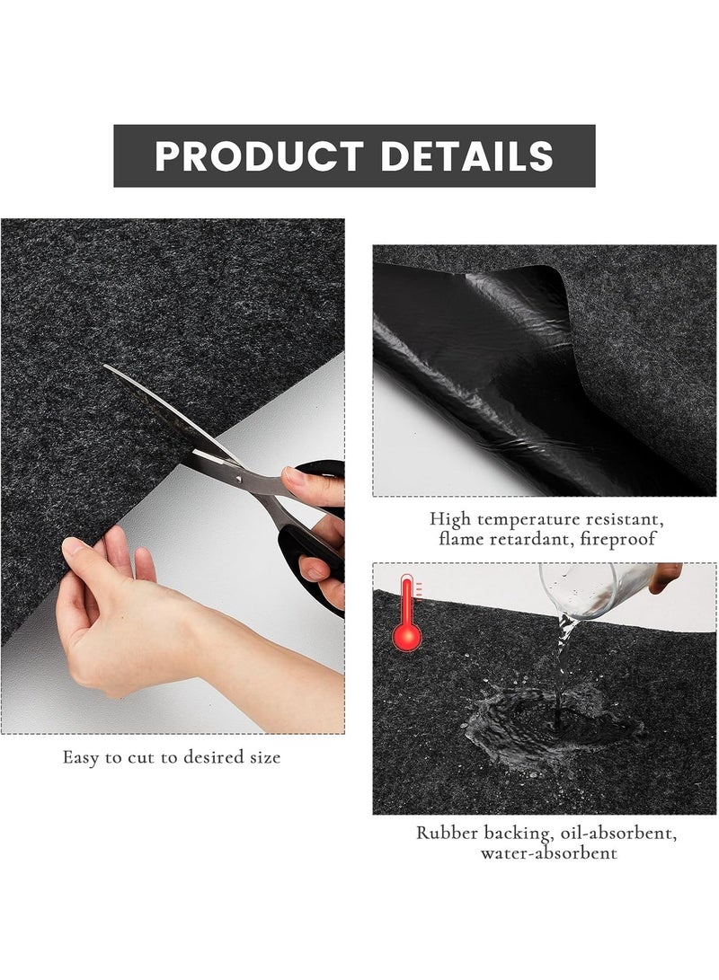 Generic 60 x 72 Inch Oil Spill Mat for Garage, Garage Floor Oil Change Mat for Driveway Under Car, Oil Pads Drip Leak Mat with Weather Backing, Reusable, Washable, Non Slip, Protects Floor  - Image 3